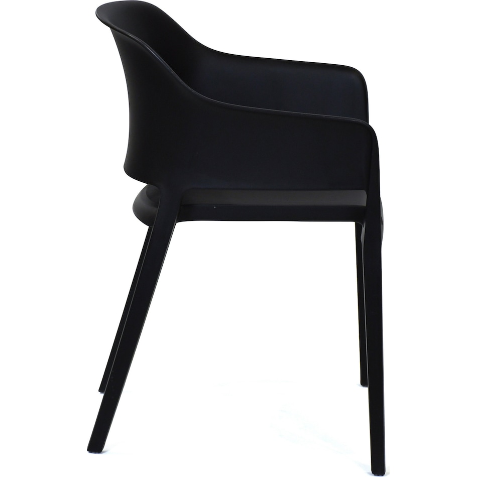 coastal black outdoor chair set   