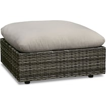 coastline gray outdoor ottoman   