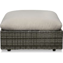 coastline gray outdoor ottoman   