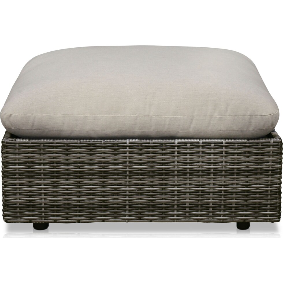 coastline gray outdoor ottoman   
