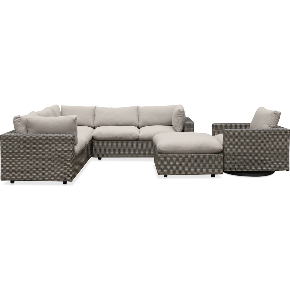 coastline gray outdoor sectional set   