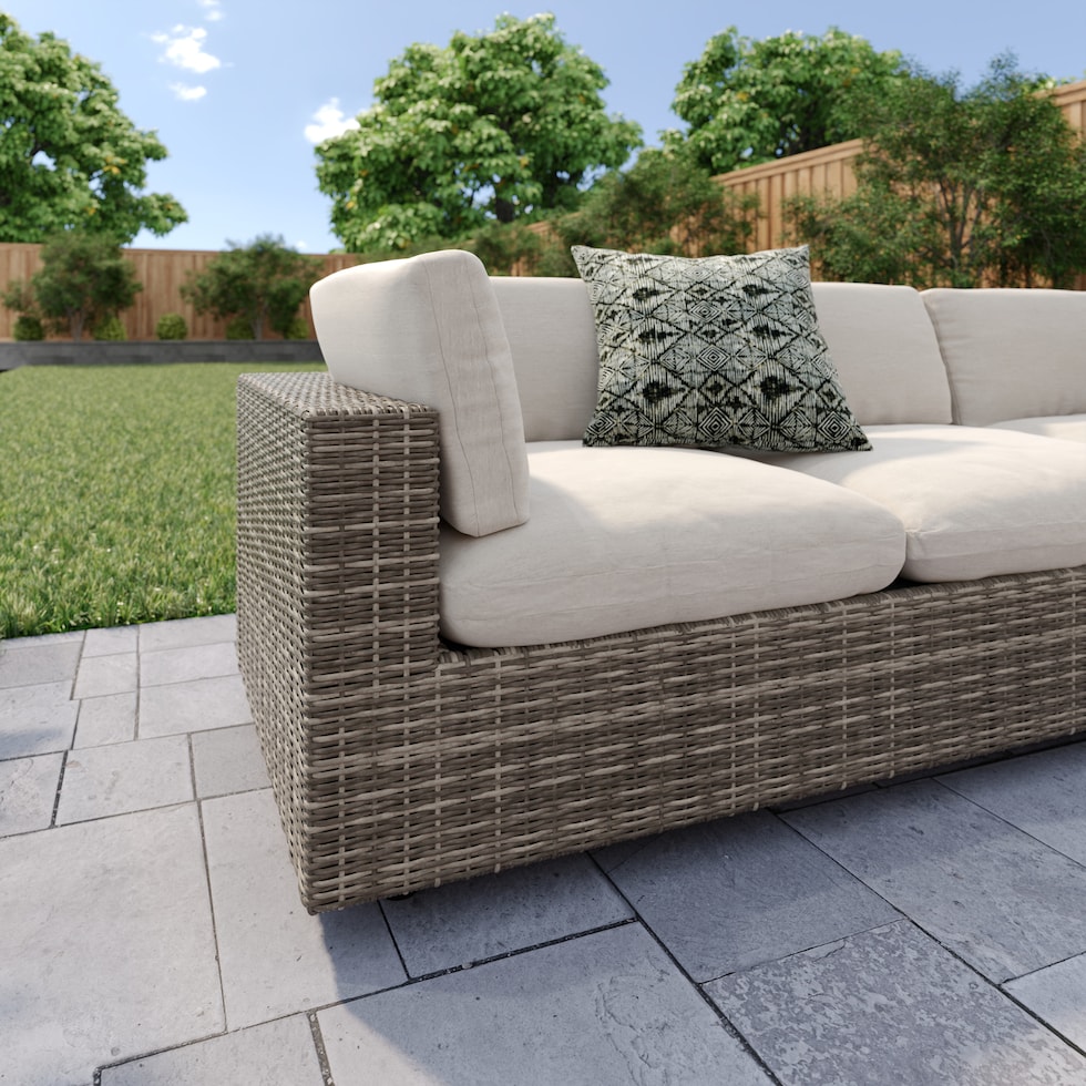 coastline gray outdoor sectional set   