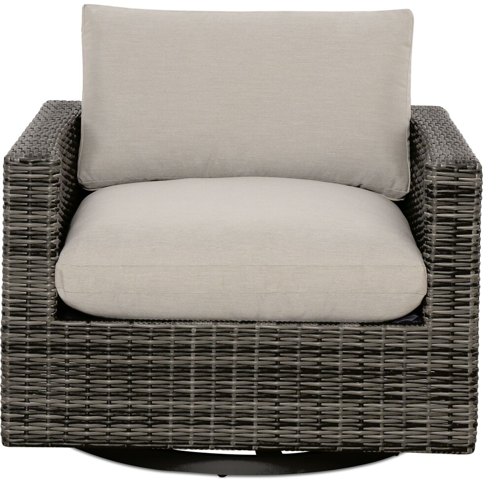 coastline gray outdoor swivel rocker   