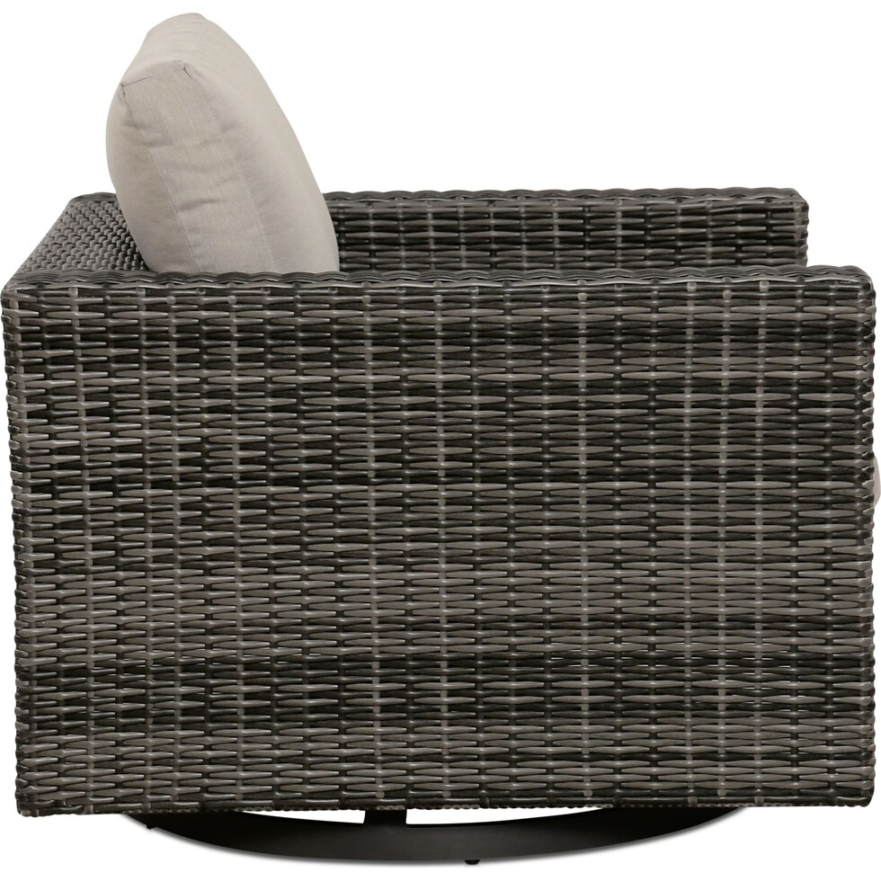 coastline gray outdoor swivel rocker   