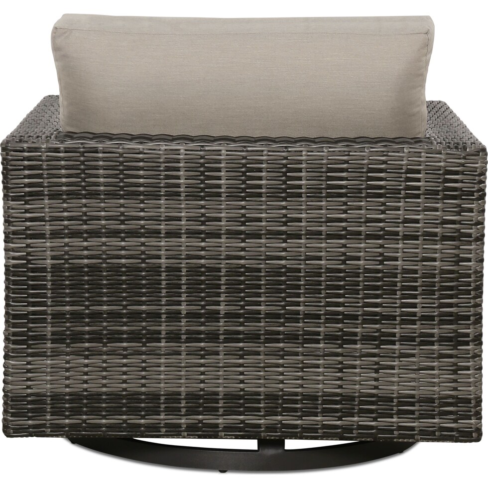 coastline gray outdoor swivel rocker   