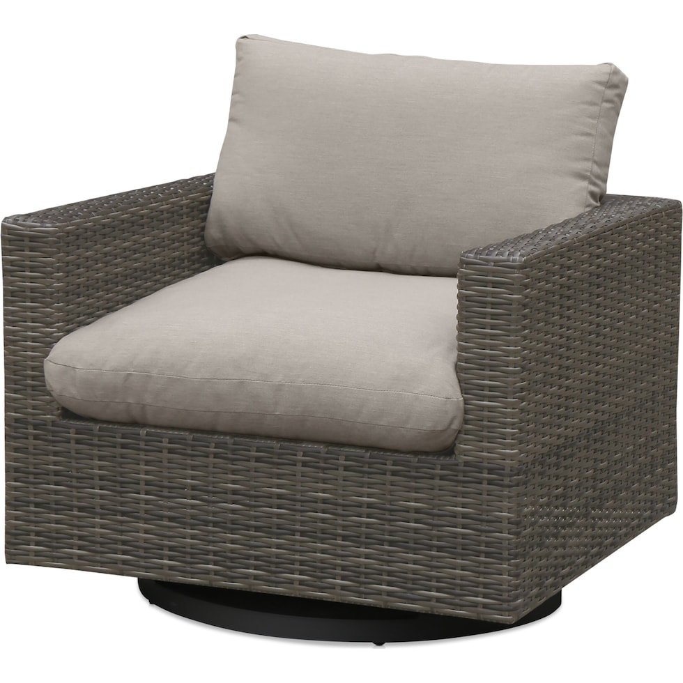 coastline gray outdoor swivel rocker   