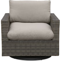 coastline gray outdoor swivel rocker   