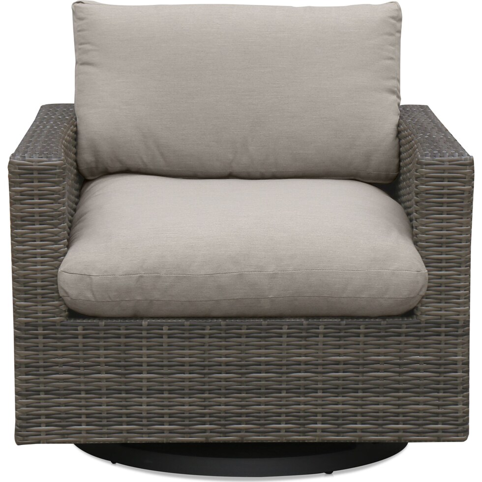coastline gray outdoor swivel rocker   