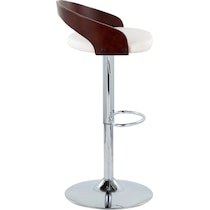cocina white vegan leather cherry bar stool   