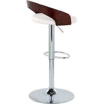 cocina white vegan leather cherry bar stool   