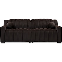 coco dark brown  pc power reclining sofa   