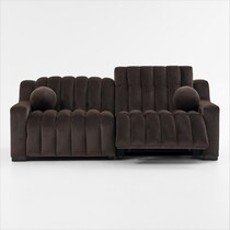 coco dark brown  pc power reclining sofa   