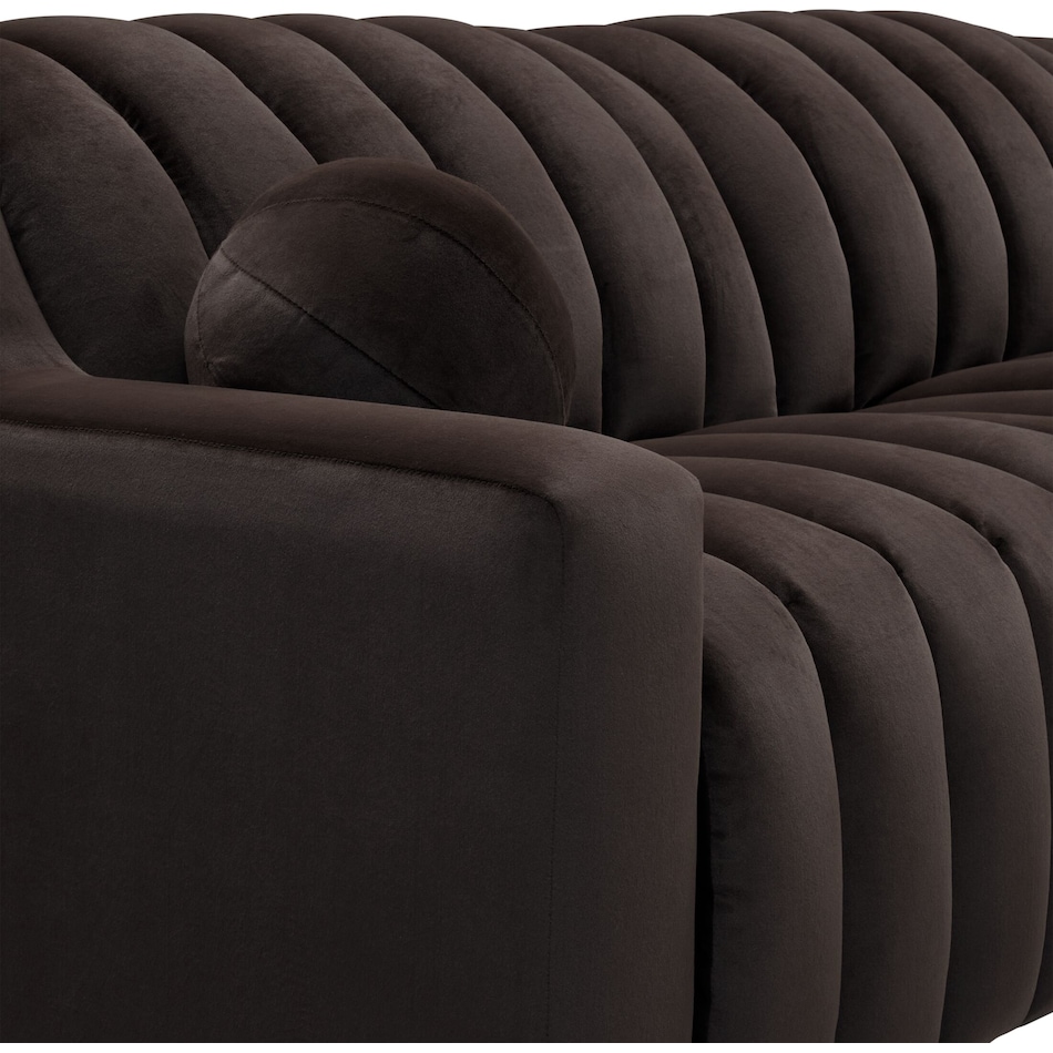 coco dark brown  pc power reclining sofa   