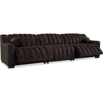 coco dark brown  pc power reclining sofa   