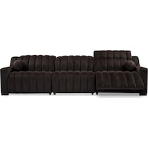 coco dark brown  pc power reclining sofa   