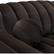 coco dark brown  pc power reclining sectional   