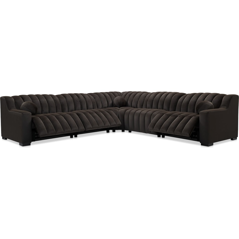 coco dark brown sectional   