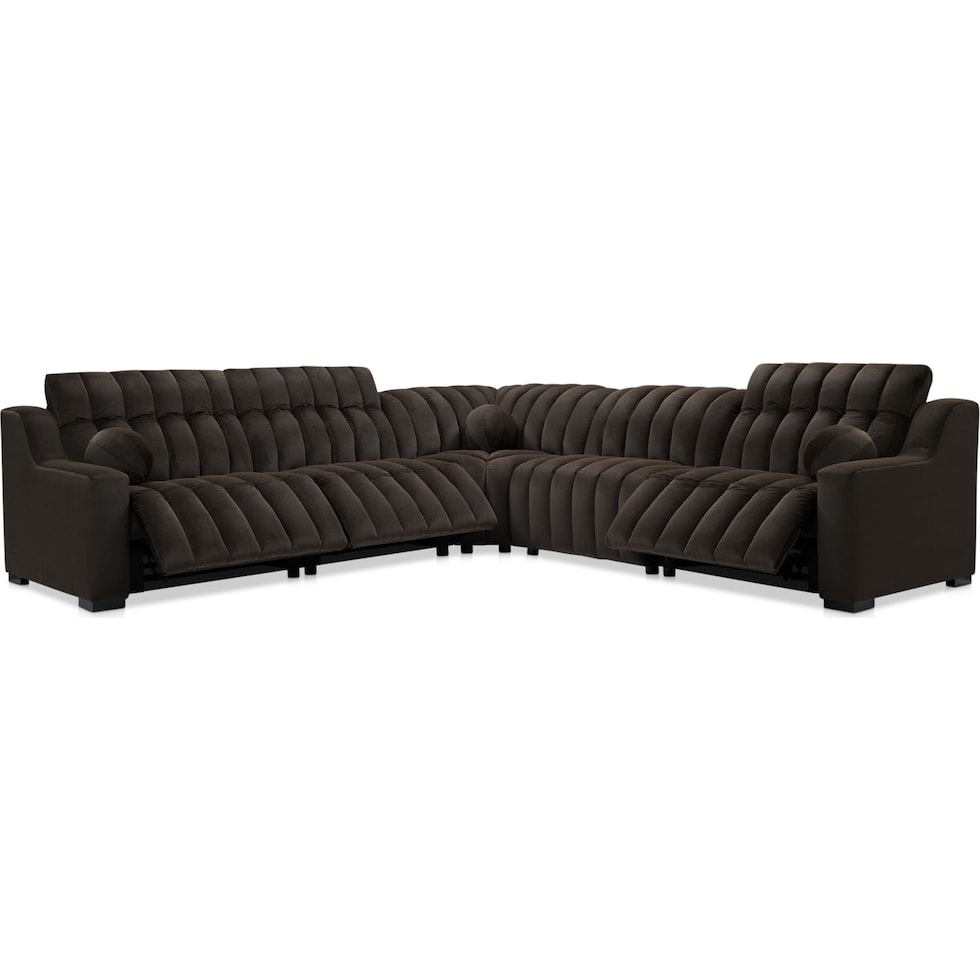 coco dark brown sectional   