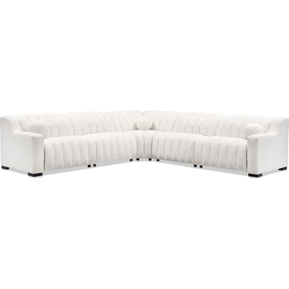 coco white sectional   