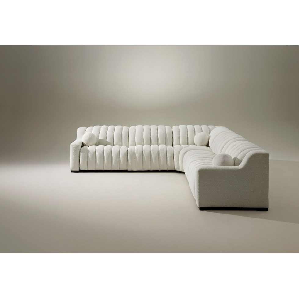 coco white sectional   