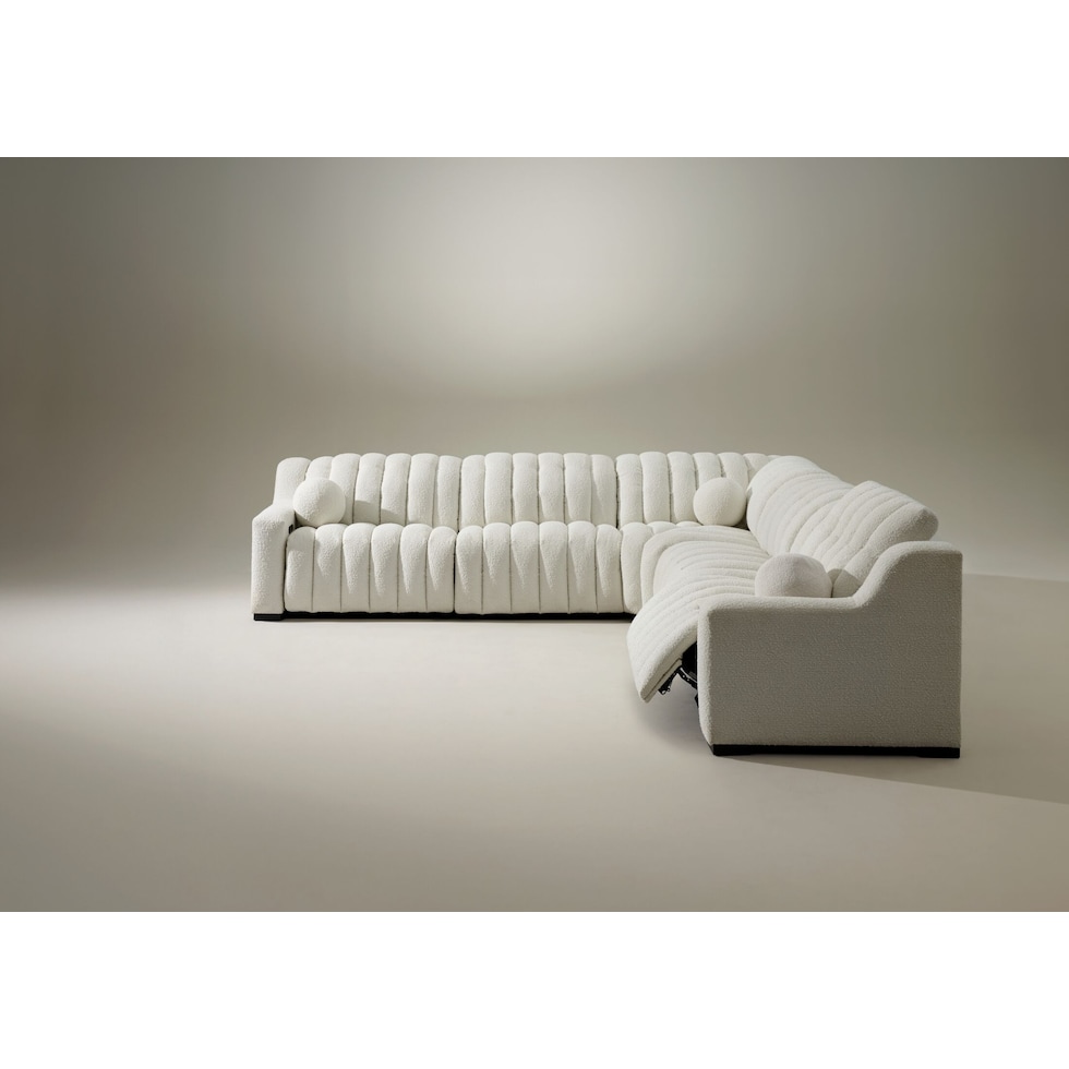 coco white sectional   