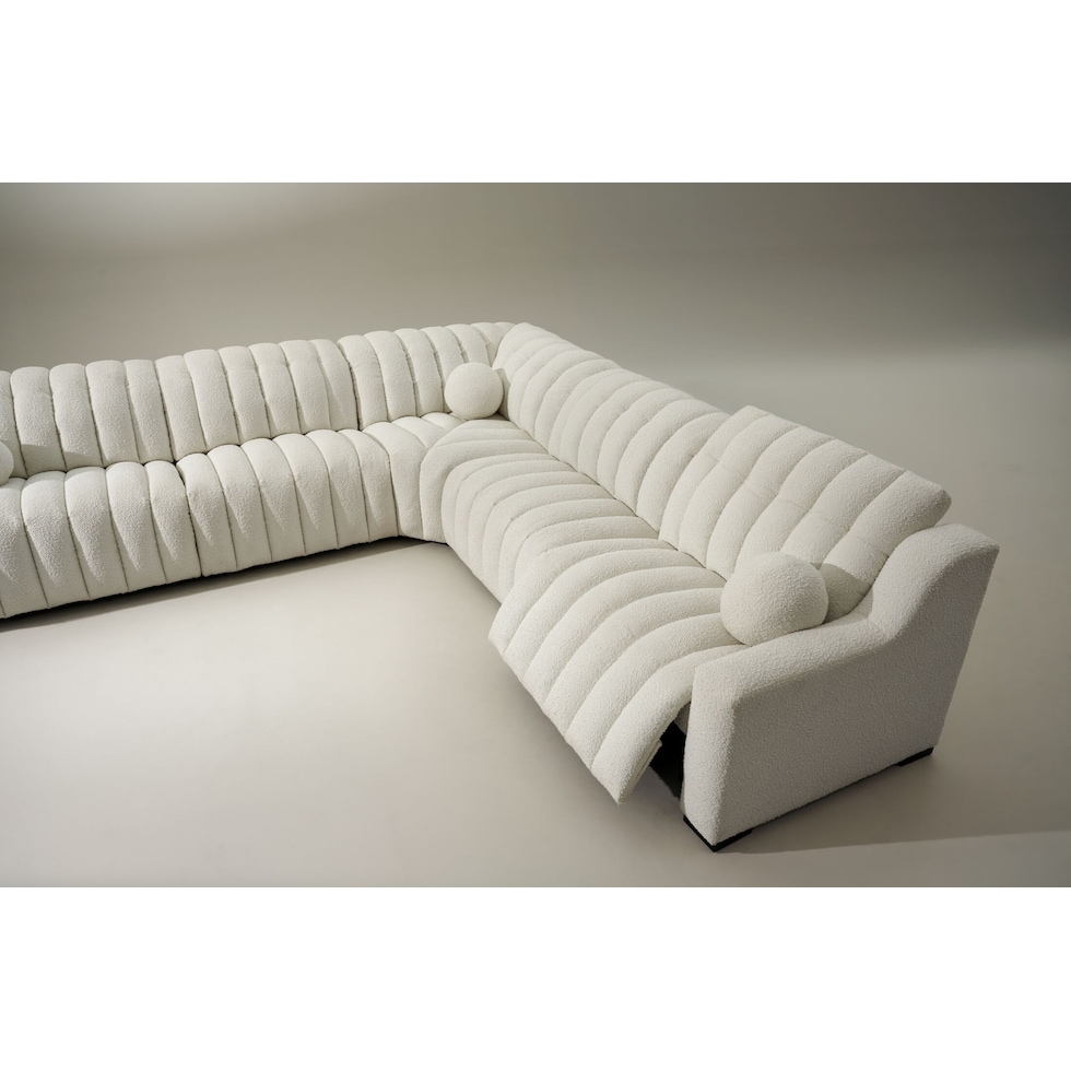 coco white sectional   