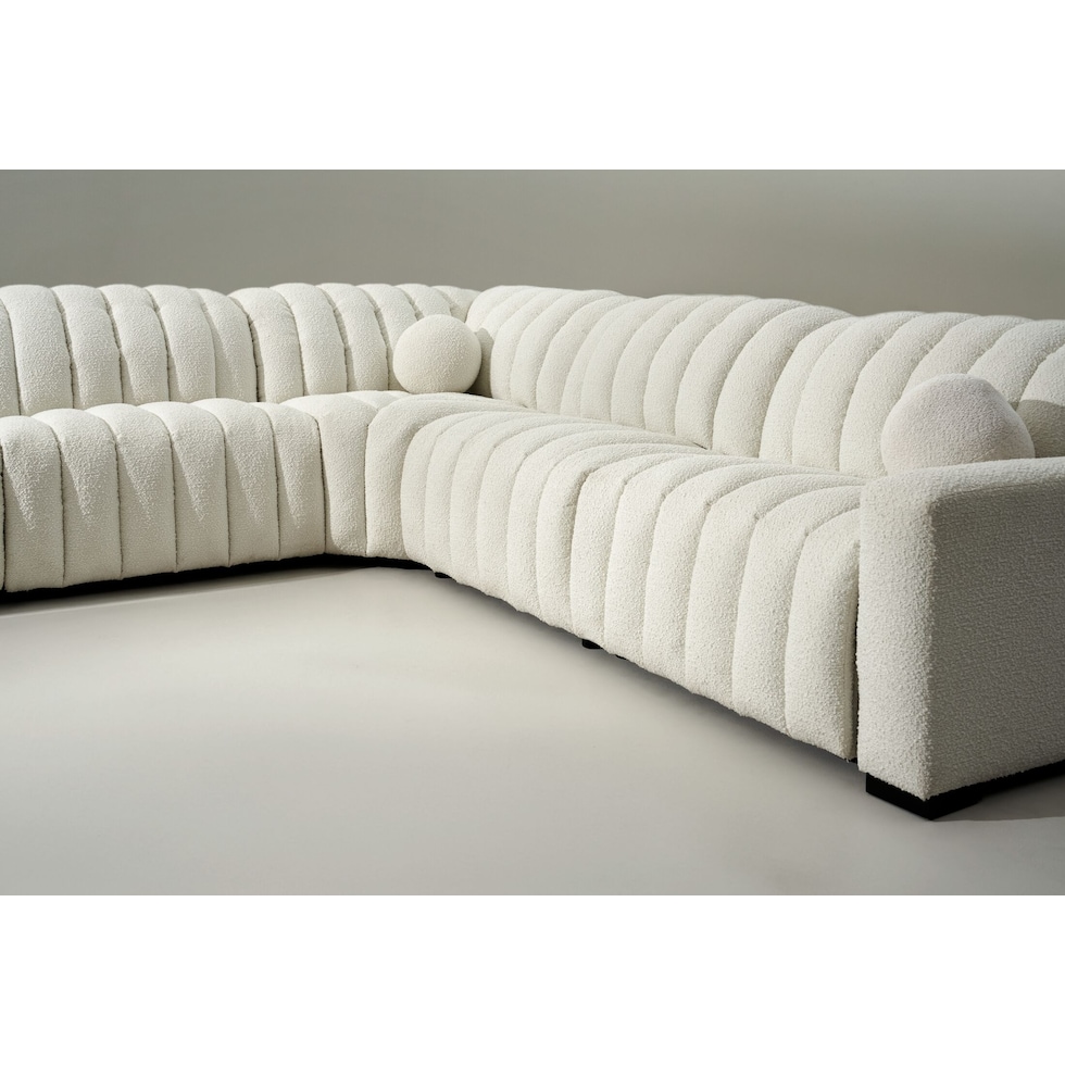 coco white sectional   