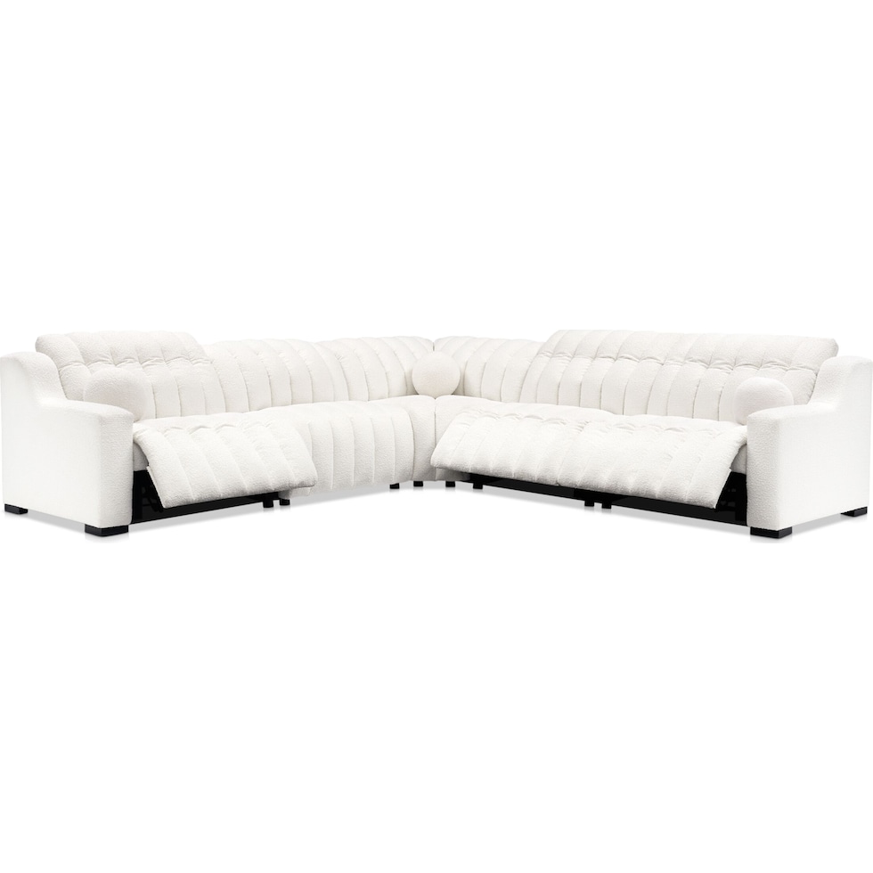 coco white sectional   