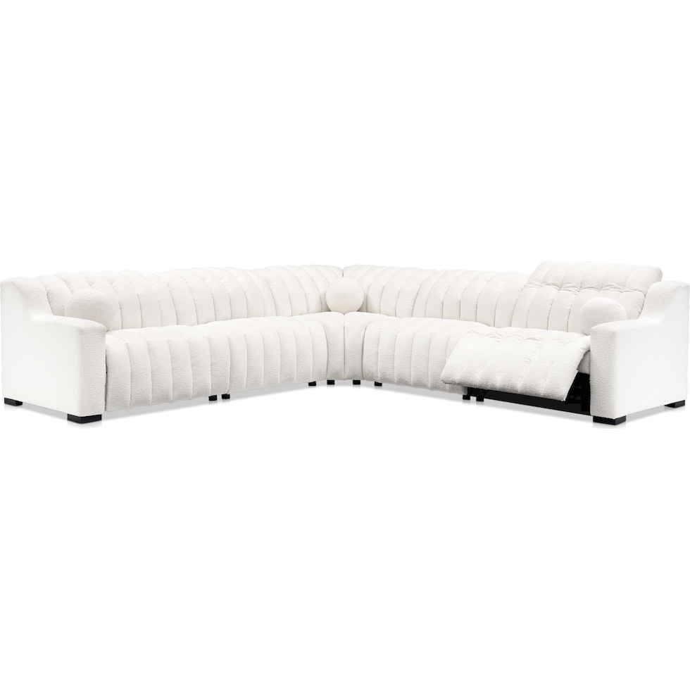 coco white sectional   