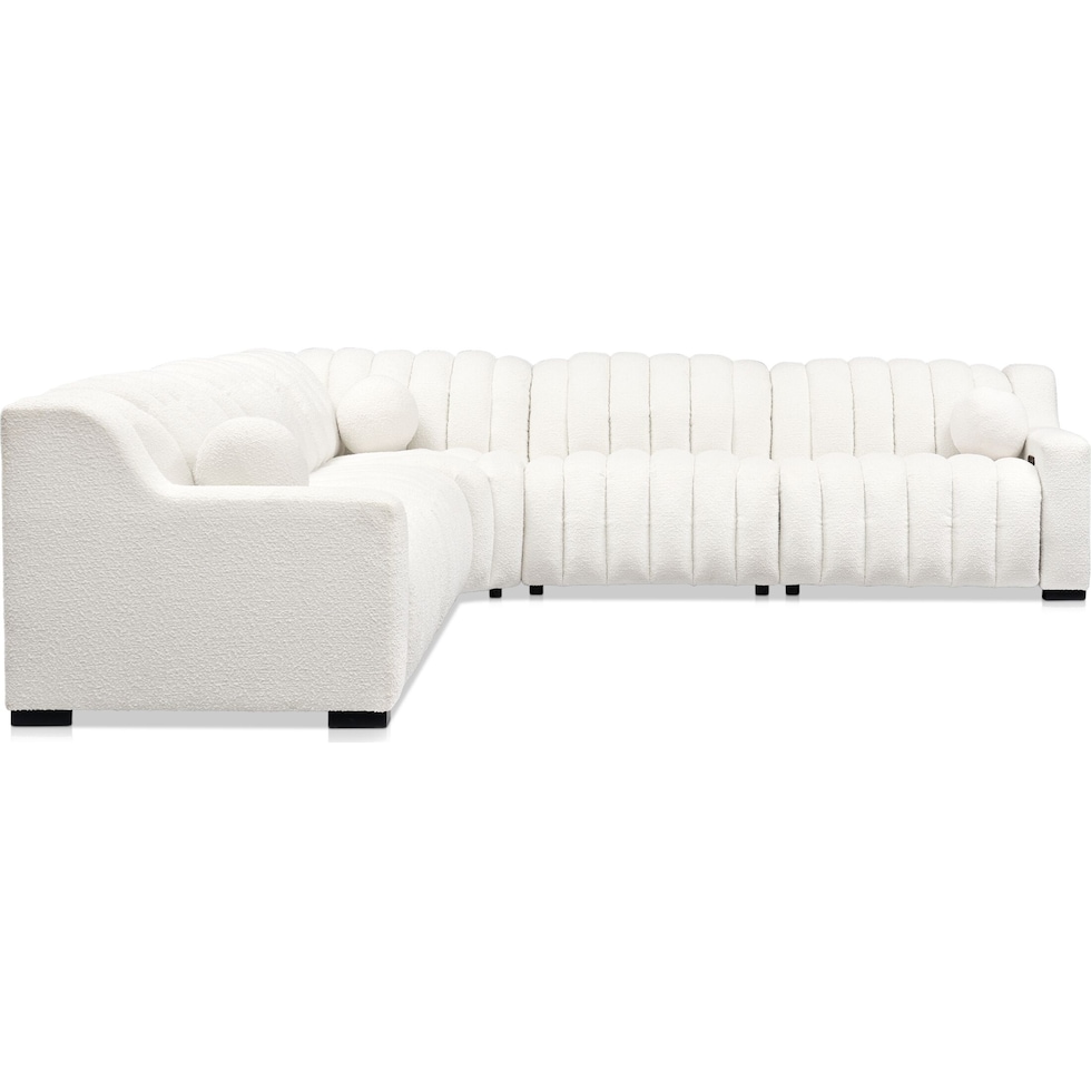 coco white sectional   