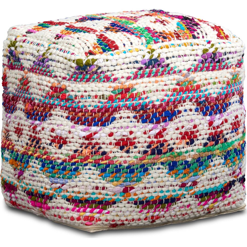 colfax multicolor pouf   