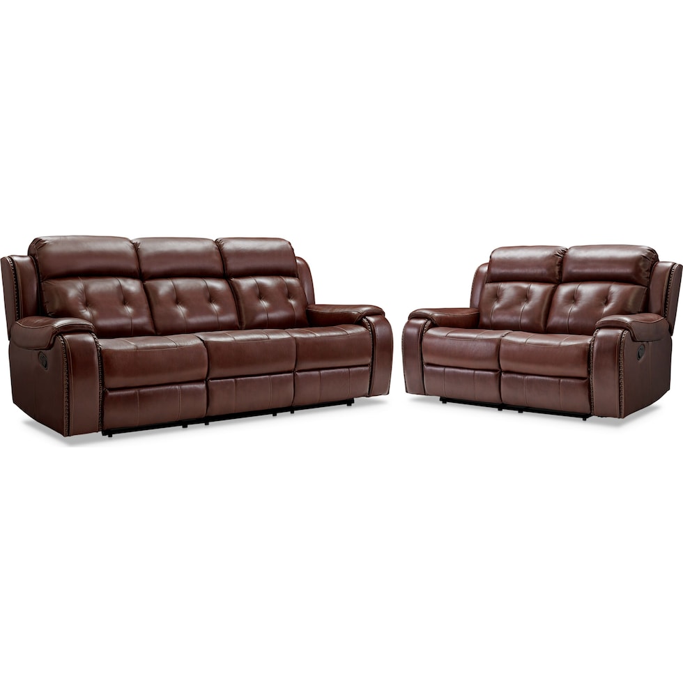 collier dark brown  pc manual reclining living room   
