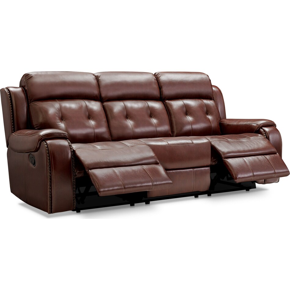 collier dark brown  pc manual reclining living room   
