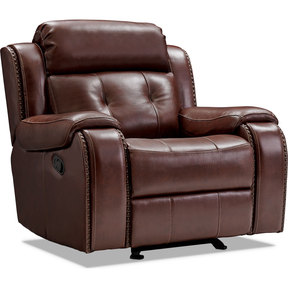 collier dark brown manual recliner   