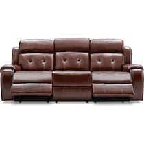 collier dark brown manual reclining sofa   