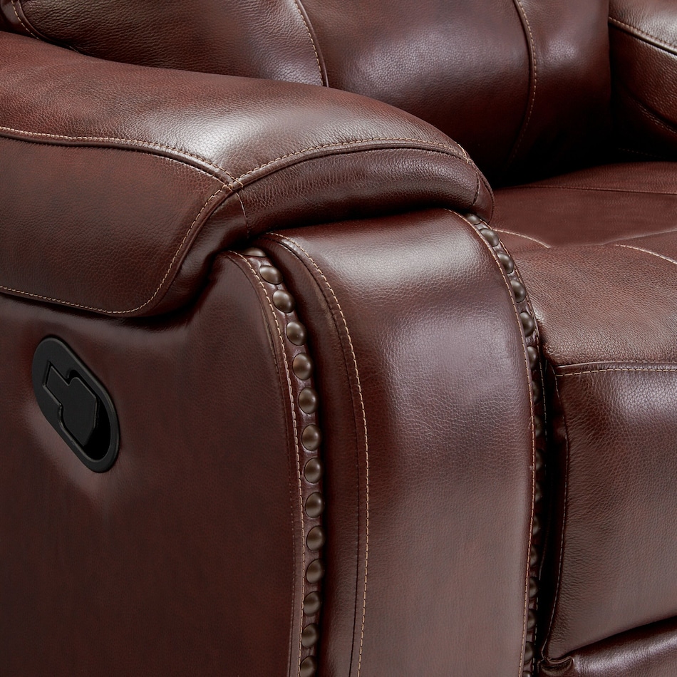 collier dark brown manual reclining sofa   