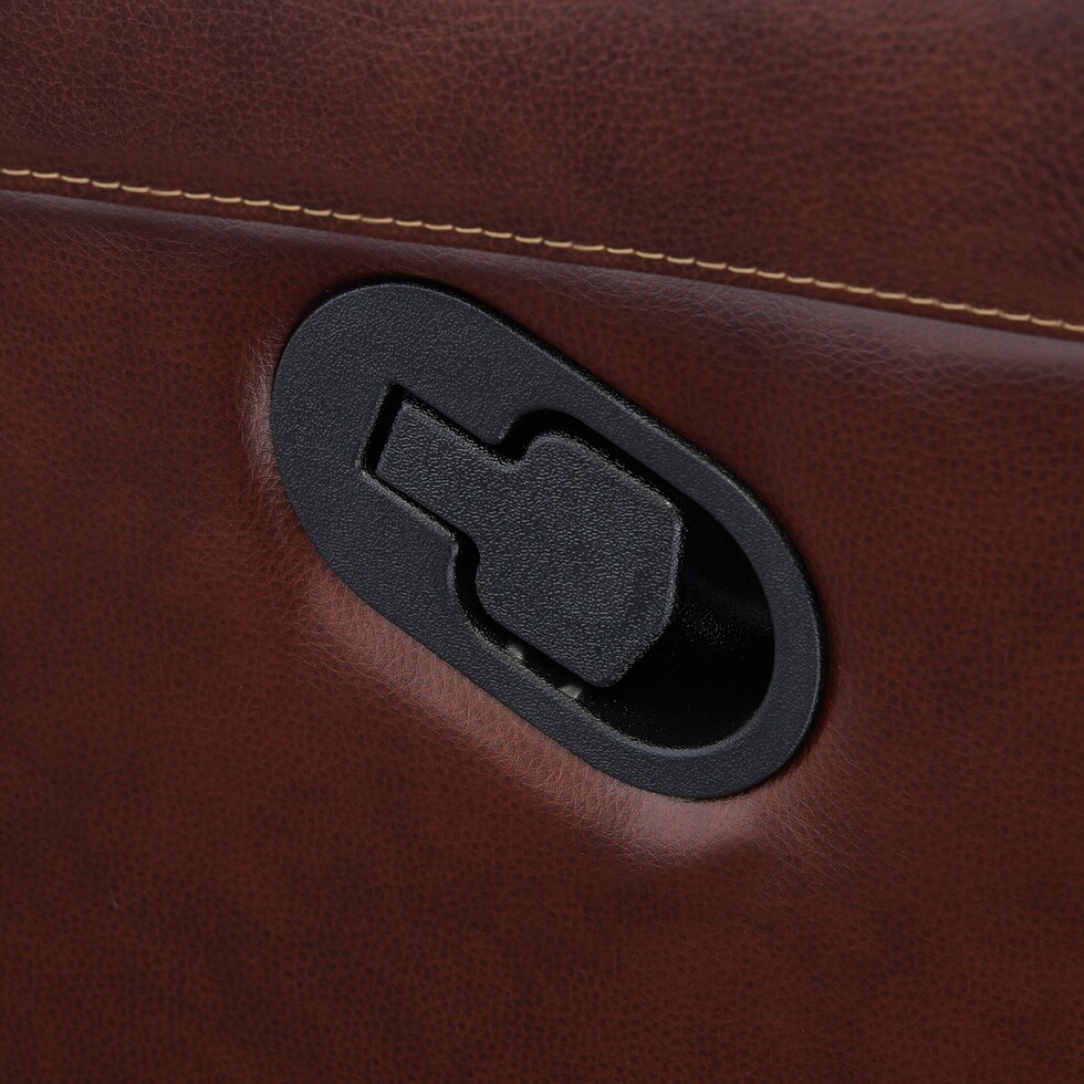 collier dark brown manual reclining sofa   