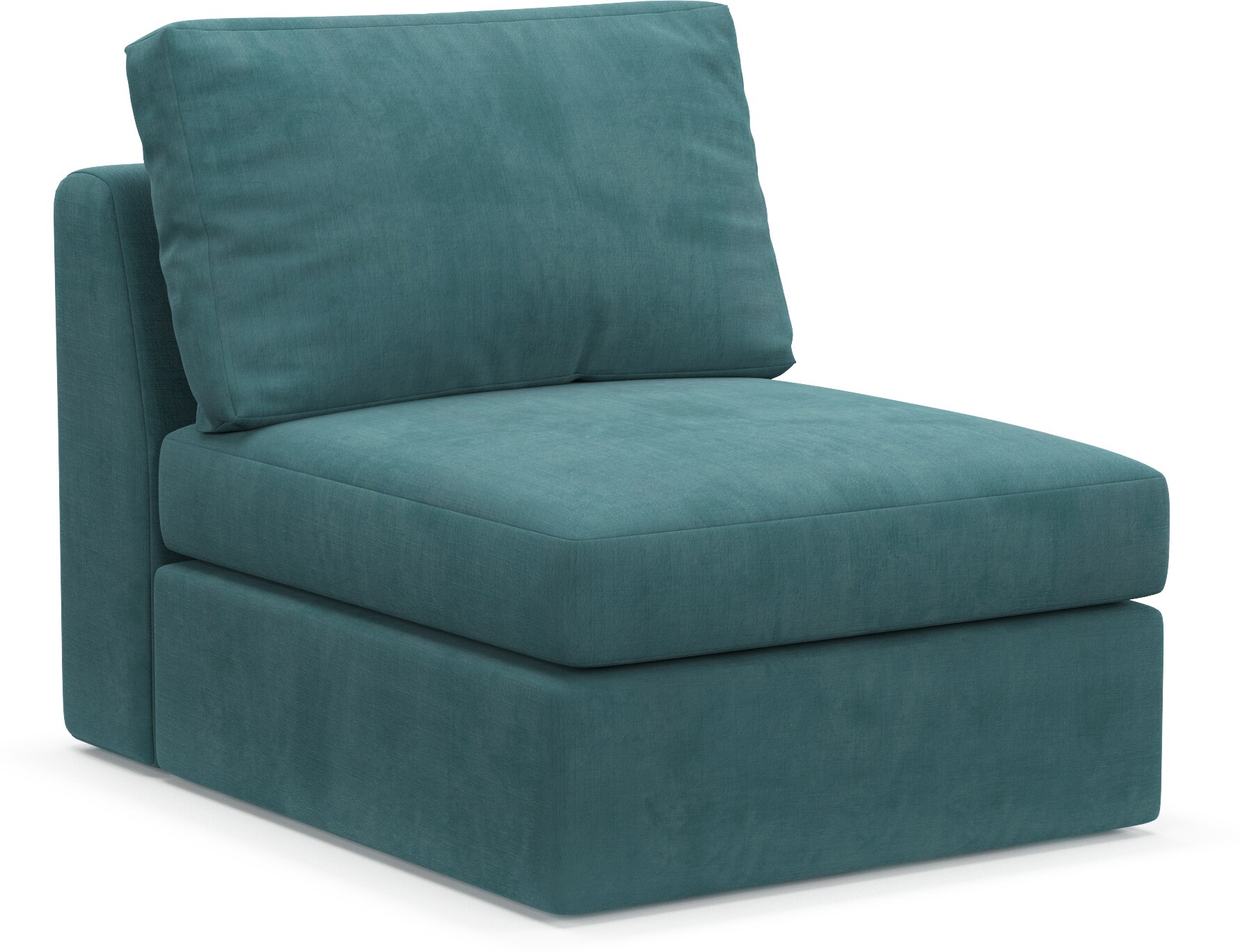 Collin Foam Comfort Armless Chair Bella Peacock Value City Furniture