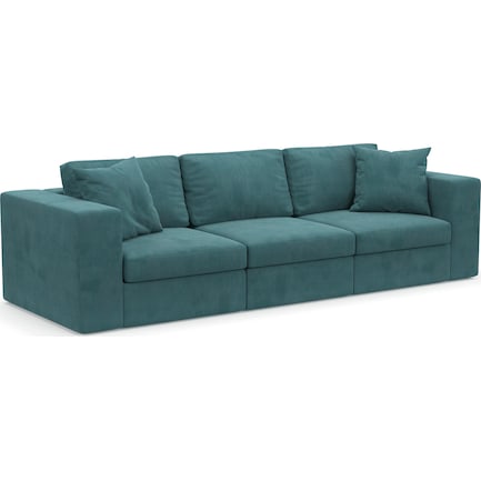 Collin Hybrid Comfort 3-Piece Sofa - Bella Peacock