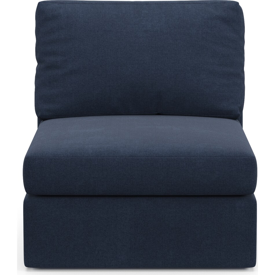 collin blue armless chair   
