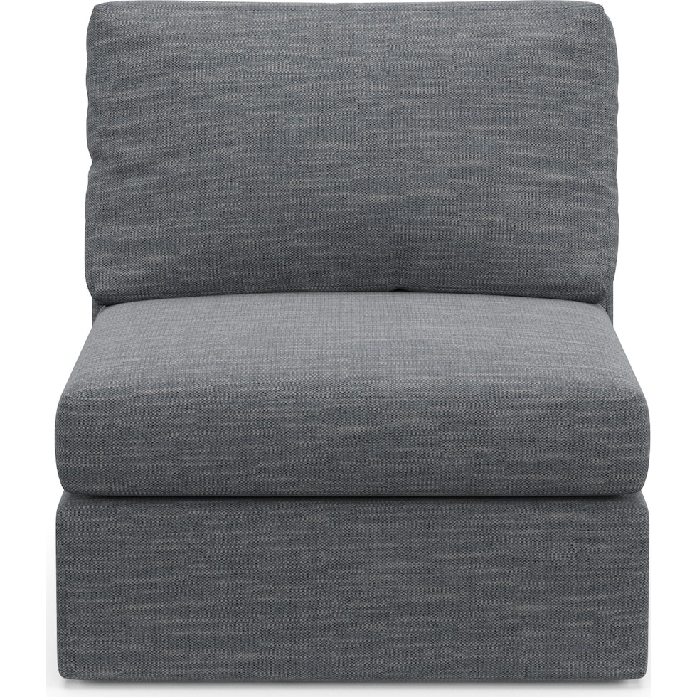 collin blue armless chair   