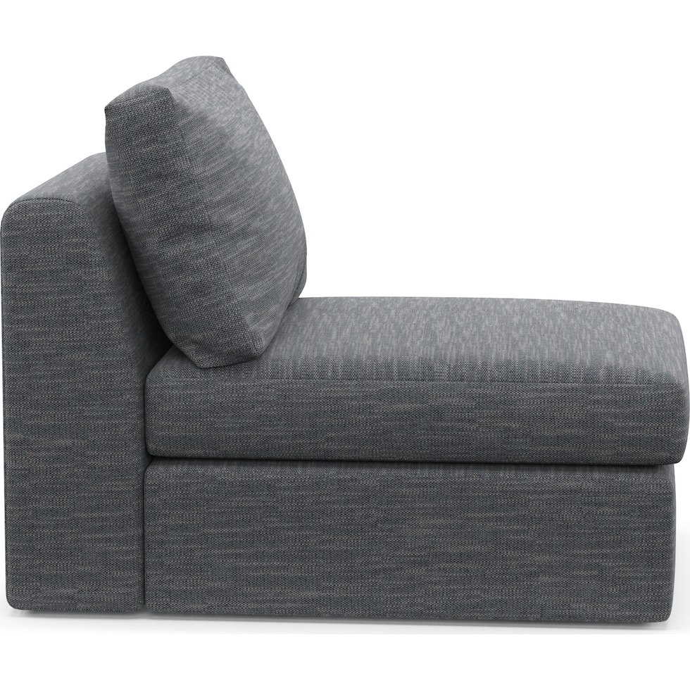 collin blue armless chair   