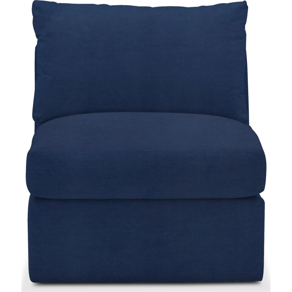 collin blue armless chair   