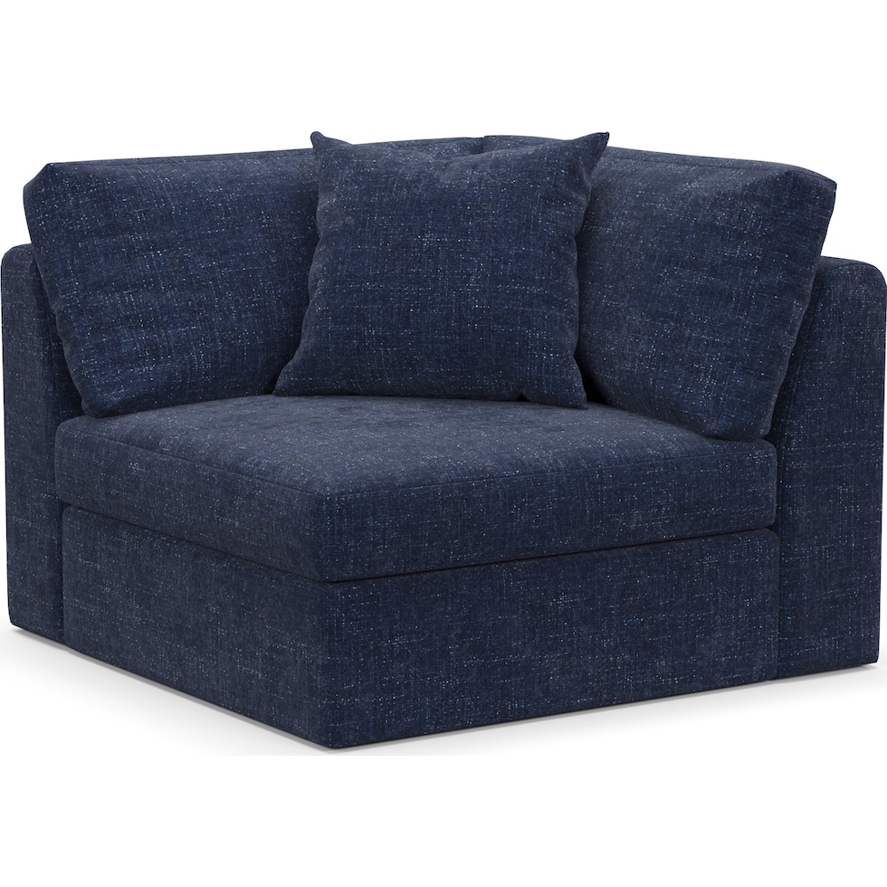 collin blue corner chair   