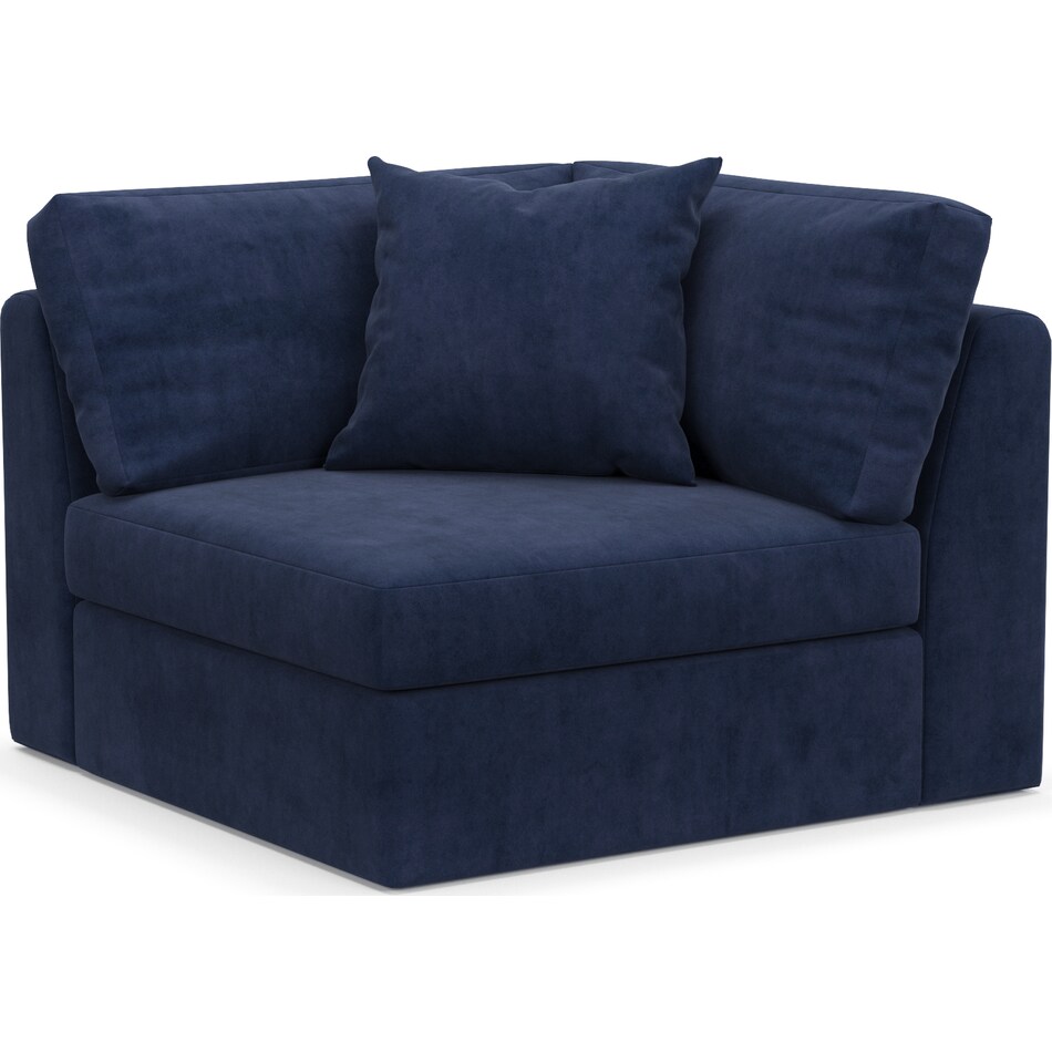 Collin Foam Comfort Corner Chair Bella Navy Value City Furniture