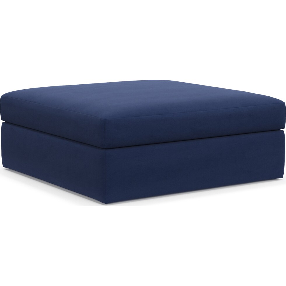collin blue ottoman   