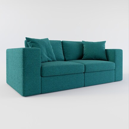 Collin Foam Comfort 2-Piece Sofa - Bloke Peacock