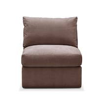 collin dark brown armless chair   