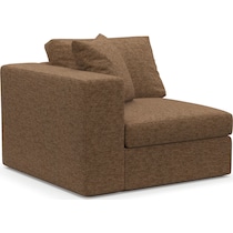 collin dark brown left arm facing chair   