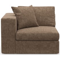 collin dark brown left arm facing chair   